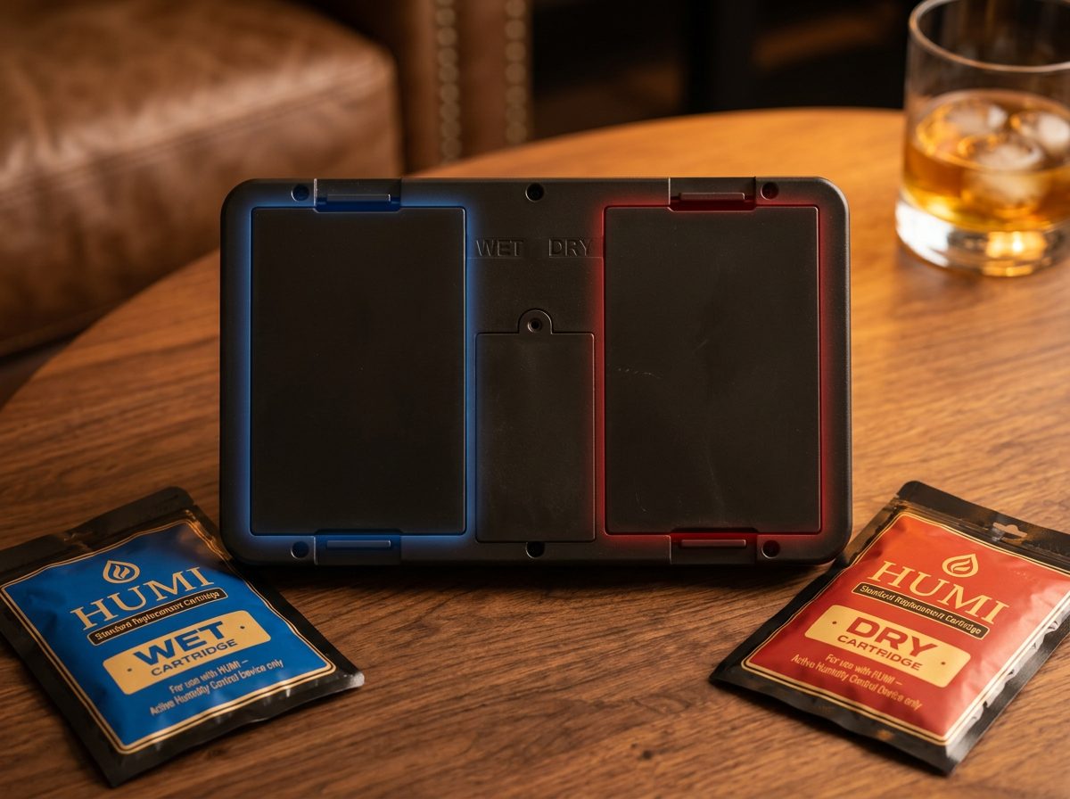 Back of HUMI with the WET compartment edged in blue and the DRY compartment edged in red, blue WET and red DRY bags nearby